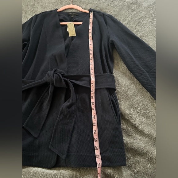 Banana Republic Medium Petite navy waffle kimono blazer cardigan NWT - Picture 6 of 9